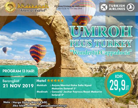 Paket Umroh Plus Turki 2020 Tadabbur Wisata Alam Khazzanah Tour