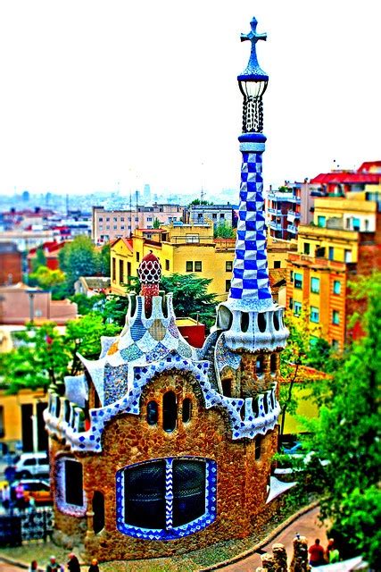 A gaudí guide to barcelona. Gaudi Gingerbread House at Park Guell in Barcelona