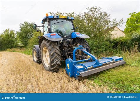Grass Mowing Tractor Editorial Image 154297466