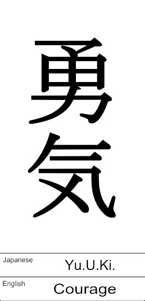 Japanese Symbol For Courage