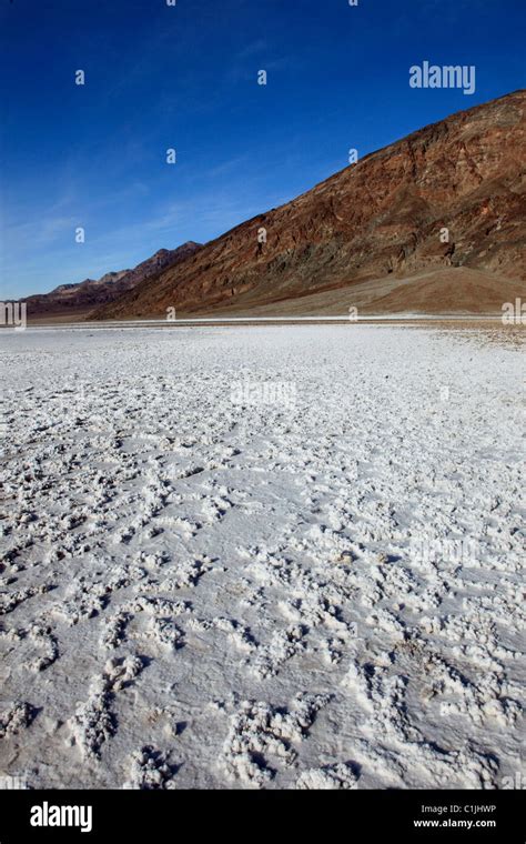 Usa California Death Valley National Park Badwater Basin Salt