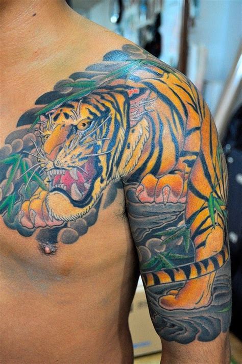 21 Best Tiger Sleeve Tattoo Images On Pinterest Arm