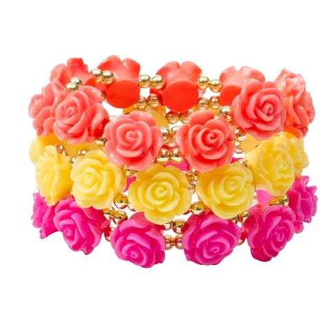 claire s carved roses stretch bracelet from spring jewelry 35 and under e news