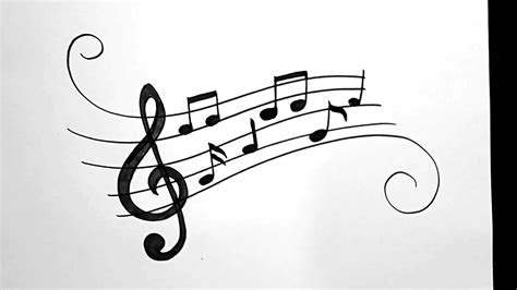 How To Draw Music Notes Step By Step Youtube