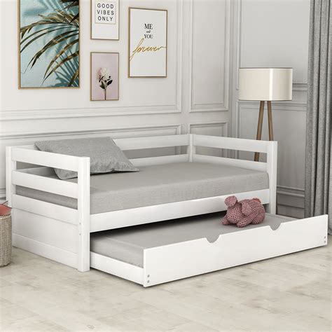 Free 2 Day Shipping Buy Euroco Solid Wood Daybed With Trundle Twin