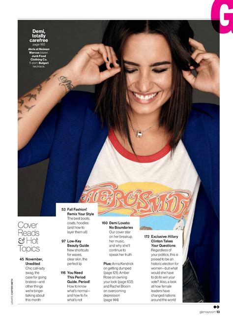 Demi Lovato Glamour Magazine Usa November 2016 Issue Celebmafia