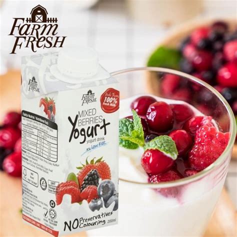 Farm Fresh Uht Yogurt Drink Mixed Berries 200ml6 Lazada