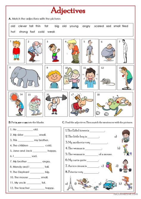 Common Adjectives English Esl Worksheets Pdf And Doc