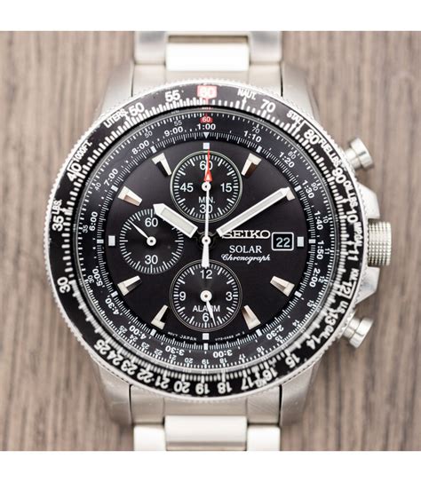 seiko prospex solar chronograph men s pilot quartz watch ref v172 0ac0