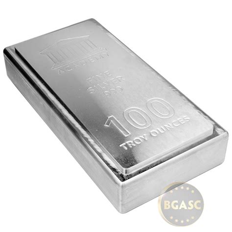 100 Oz Academy Stackable Silver Bar L Bgasc