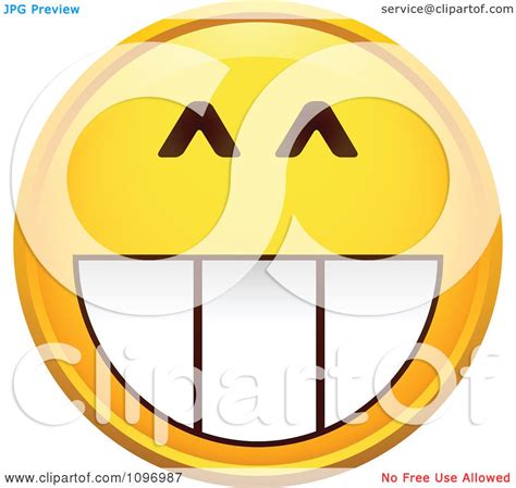 Clipart Grinning Yellow Cartoon Smiley Emoticon Face Royalty Free