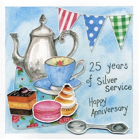 There is no traditional material for the 39th wedding anniversary but the modern lists state lace, which also marks the 13th. Happy 25th Silver Wedding Anniversary Greeting Card | Cards