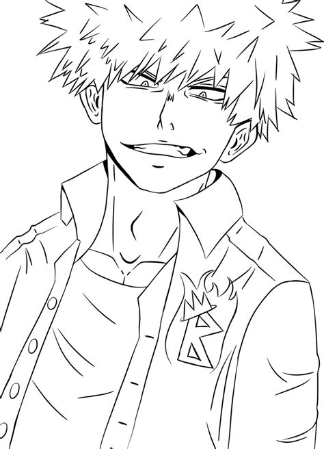 Printable Katsuki Bakugo Coloring Pages - Anime Coloring Pages - Coloring Home