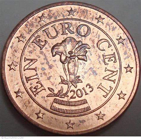 1 Euro Cent 2013 Euro 2010 2019 Austria Coin 30542