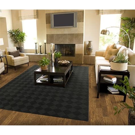 Shop Diamond Black Large Living Room Area Rug Free Shipping Today