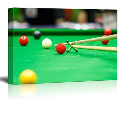 Canvas Prints Wall Art Ball And Snooker Player Poolbilliards Game