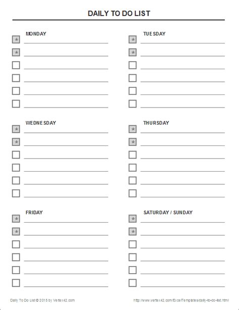Paper Calendars Planners Daily Checklists Blank Checklist Planner
