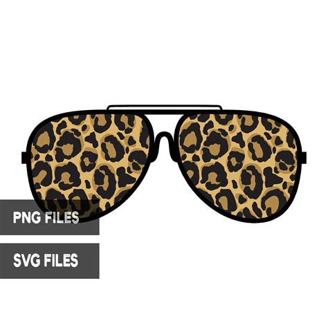 Leopard Print Aviator Sunglasses Png Svg Cut Files Glasses Etsy