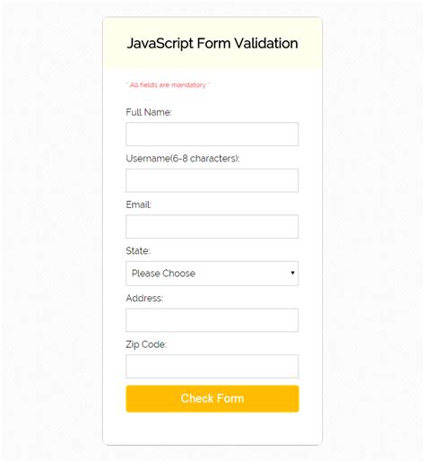 Html5 validation is the ability to validate the user data without relying any scripts. Form Validation Using JavaScript | FormGet