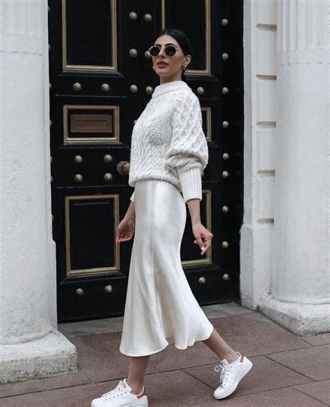 5 Satin Midi Skirt Outfits To Wear This Winter Le Chic Street