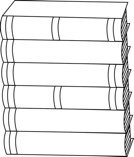 Stack Of Books Black And White Clipart Wikiclipart