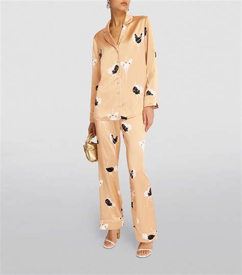 Olivia Von Halle Silk Lila Pyjama Set Harrods At