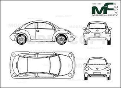 Volkswagen Beetle 2d Drawing Blueprints 28756 Model Copy English