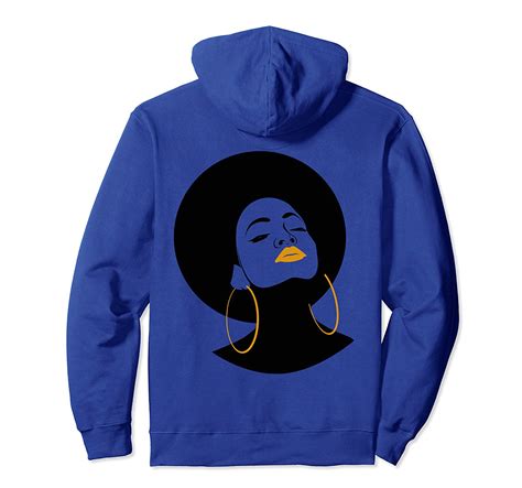 Black Girl Magic Gold Lips Afro Queen Melanin On Back Hoodie Pullover