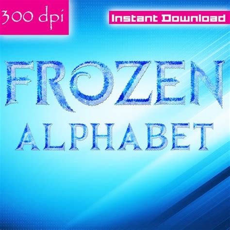 Frozen Alphabet Clipart Printable Frozen Letters Numbers