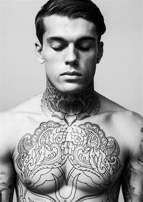 Stephen James Neck Tattoo For Guys Best Neck Tattoos Cool Chest Tattoos