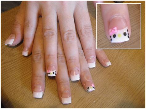 Simple Hello Kitty Acrylic Nails Hello Kitty Nails Hello Kitty Nails