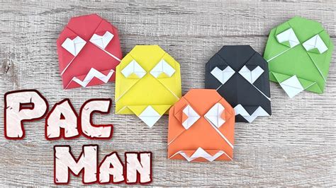 Origami 3d Pacman Ghost How To Make A Pacman Paper Tutorial Diy