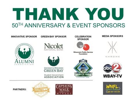 A Special Thank You To 50th Anniversary Sponsors Alumni News And Events