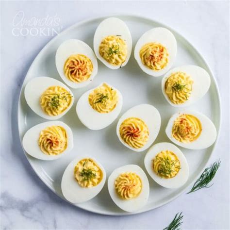 Deviled Eggs Classic Recipe Amandas Cookin Appetizers
