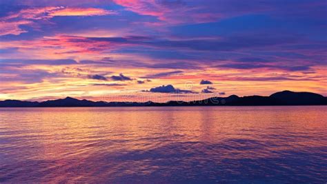 Majestic Tropical Sunset Coron Island Philippines Stock Photo