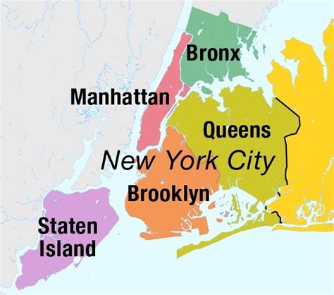 New York Map Boroughs Map Worksheets