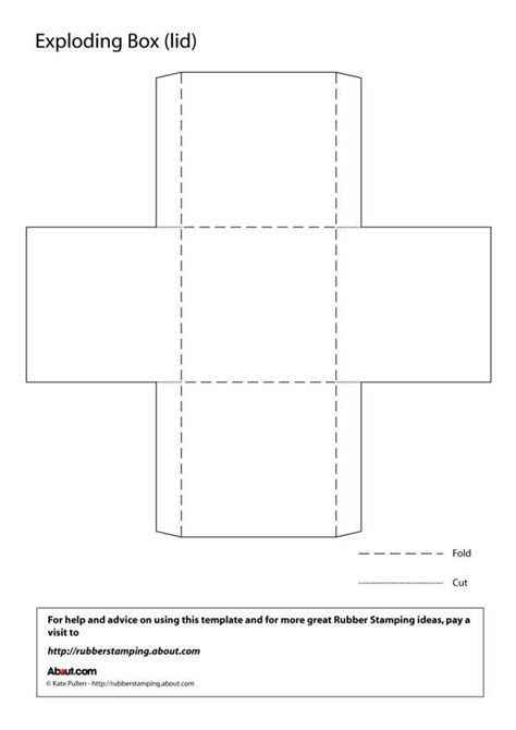 Exploding Box With Lid Templates Free Printable