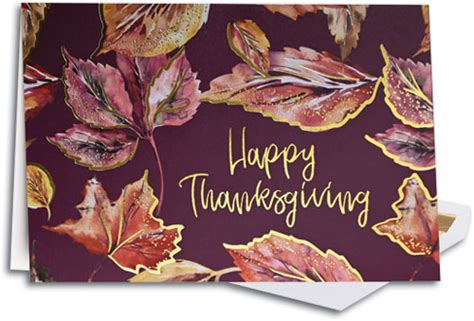 Thanksgiving Leaves Deluxe Folding Card Smartpractice Chiropractic