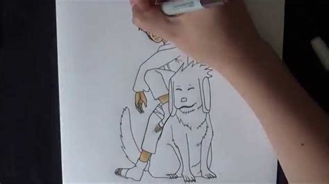 Drawing Kiba Akamaru From Naruto Youtube