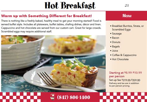 Hot Pre Made Breakfast Buffet Best Full Service Catering Company