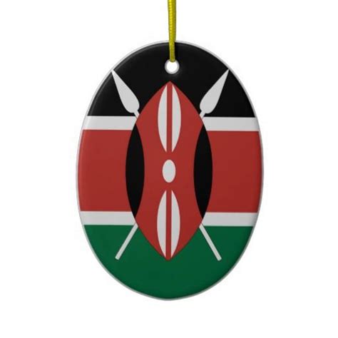 Kenya Flag Ceramic Ornament Zazzle Kenya Flag Ceramic Ornaments