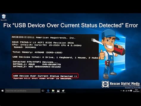 Fix USB Device Over Current Status Detected Error Working Solutions Rescue Digital Media