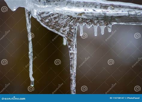 Close Up Of Shiny Icicles Stock Image Image Of Beauty 110738147