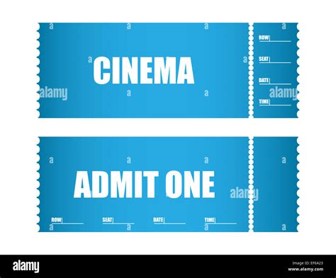 Admit One Ticket Cinema Tickets Stock Photo Alamy