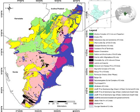 Geological Map Of Tamilnadu Cassie Anjanette