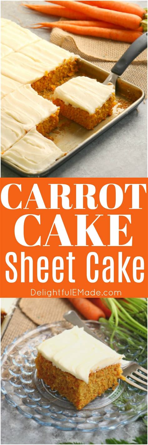 In a large bowl, beat eggs until light. Carrot Cake Sheet Cake - the best Carrot Sheet Cake ...