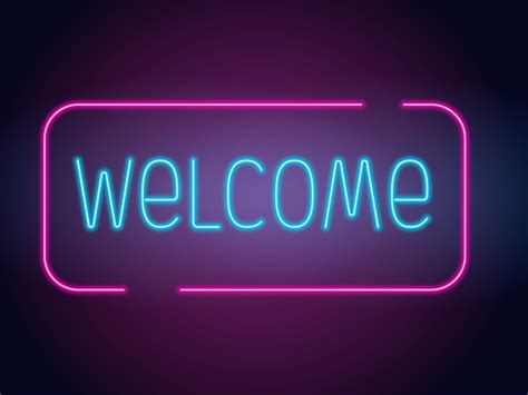 Welcome Sign Neon