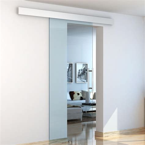 Crystalia glass sliding doors represent a compact sliding solution for frameless and framed glass panels, combining the most recent technology with an attractive minimalist design. HOMCOM Sliding Door Hardware Kit, Tempered Glass Door ...