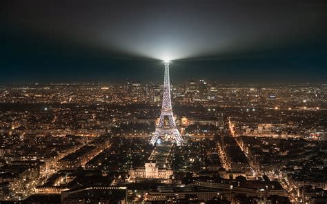 Download Wallpapers Paris Night Cityscape Metropolis Eiffel Tower