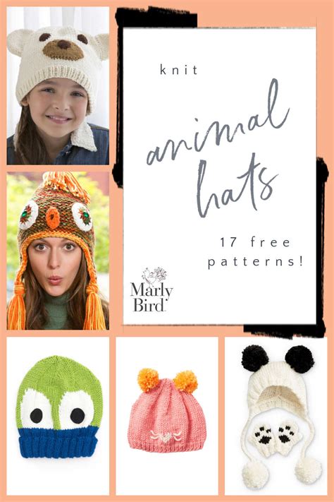 17 Knit Animal Hats Free Patterns Marly Bird